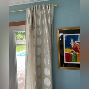 Set of 2 Curtain Panels Off White Measures 57” X 98” inches